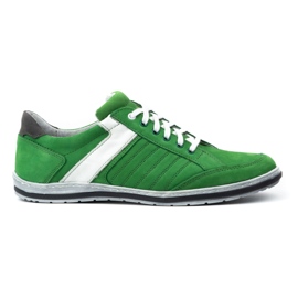 KOMODO Chaussures pour hommes en cuir vert 236K