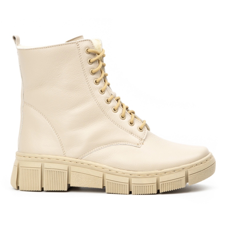 WASAK Bottines cuir hiver femme 0660W écru beige