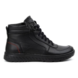 Olivier Chaussures d'hiver homme, bottines en cuir 950MP, noires