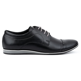 Olivier Chaussures en cuir élégantes pour hommes 276LU, noir le noir
