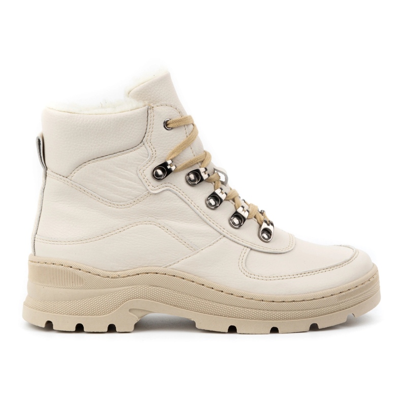 Olivier Bottes d'hiver isolées en cuir pour femme 1050, beige