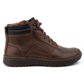 Olivier Chaussures d'hiver homme, bottines en cuir 950MP, marron brun Olivier Chaussures d'hiver homme, bottines en cuir 950MP, marron brun