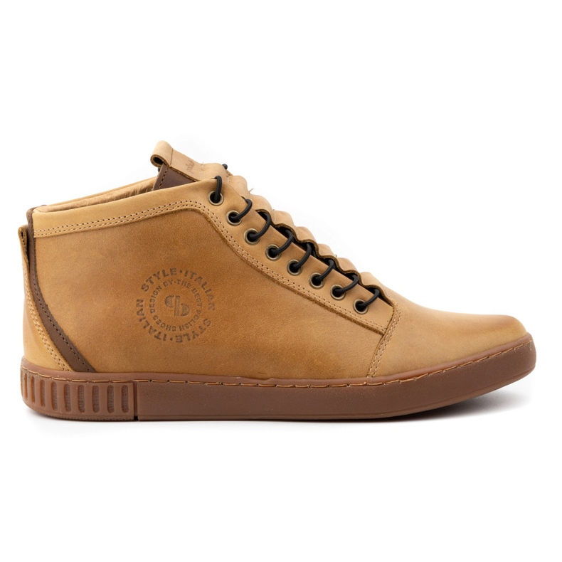 Polbut Bottines isolées en cuir pour hommes 2122 marron brun Polbut Bottines isolées en cuir pour hommes 2122 marron brun