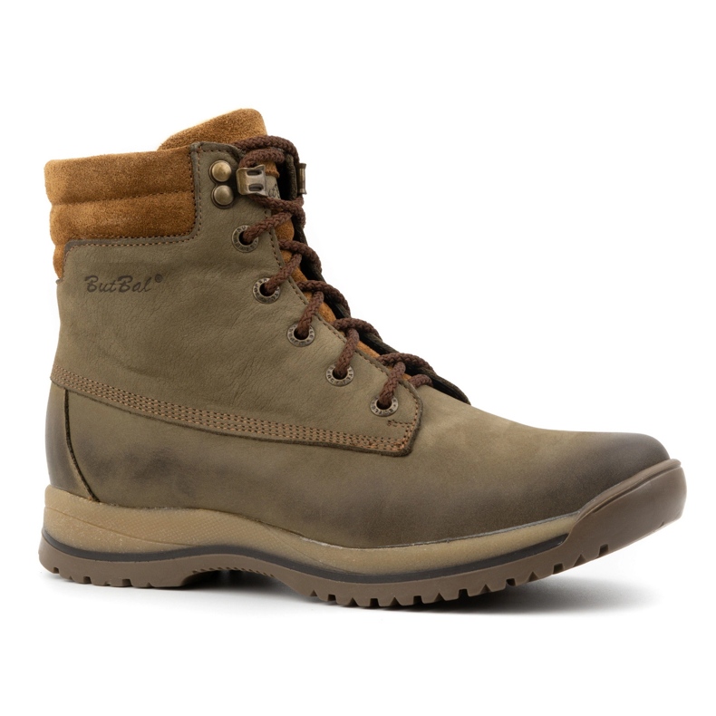 Olivier Chaussures de trekking en cuir à lacets pour femme, hiver 360BB, olive vert