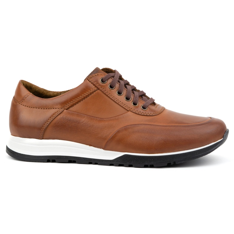 Olivier Chaussures de sport décontractées en cuir pour hommes 902KNT Axe marron brun