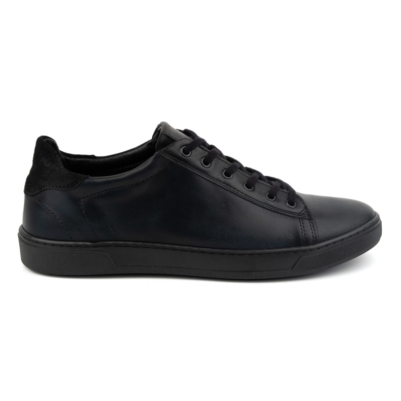 Olivier Chaussures à lacets en cuir pour hommes 472KNT, noires le noir