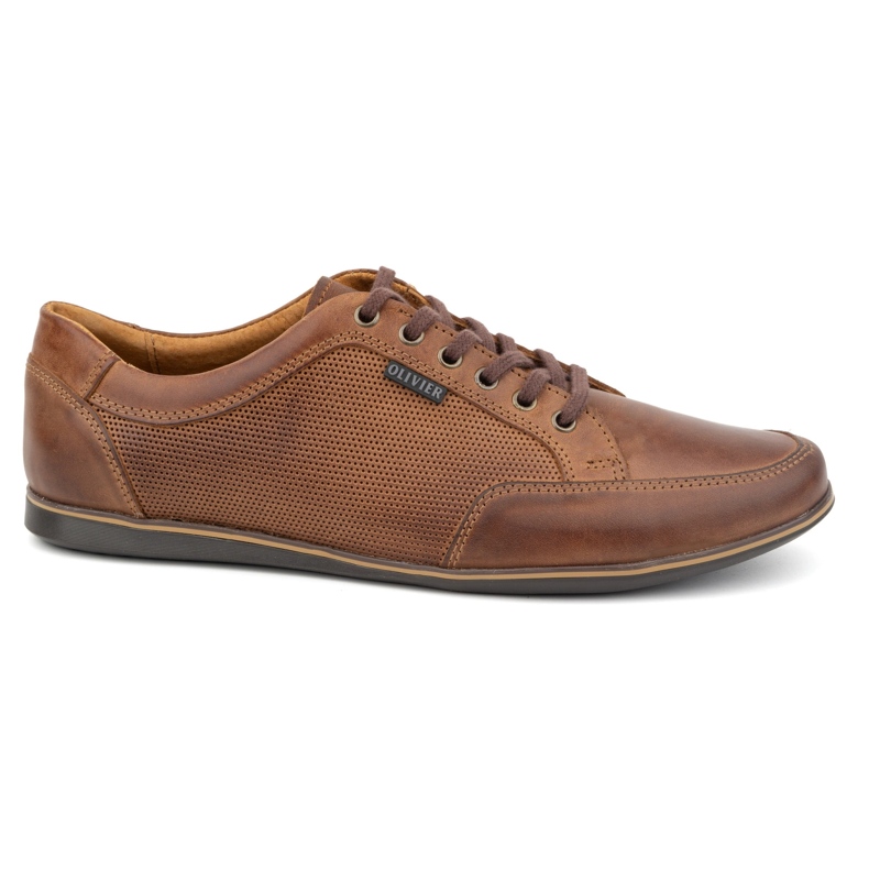 Olivier Chaussures décontractées en cuir pour hommes 410KNT marron brun Olivier Chaussures décontractées en cuir pour hommes 410KNT marron brun