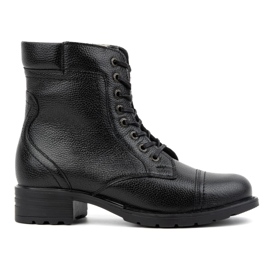 Olivier Bottes en cuir pour femmes, bottes d'hiver isolées, 226BB, noires