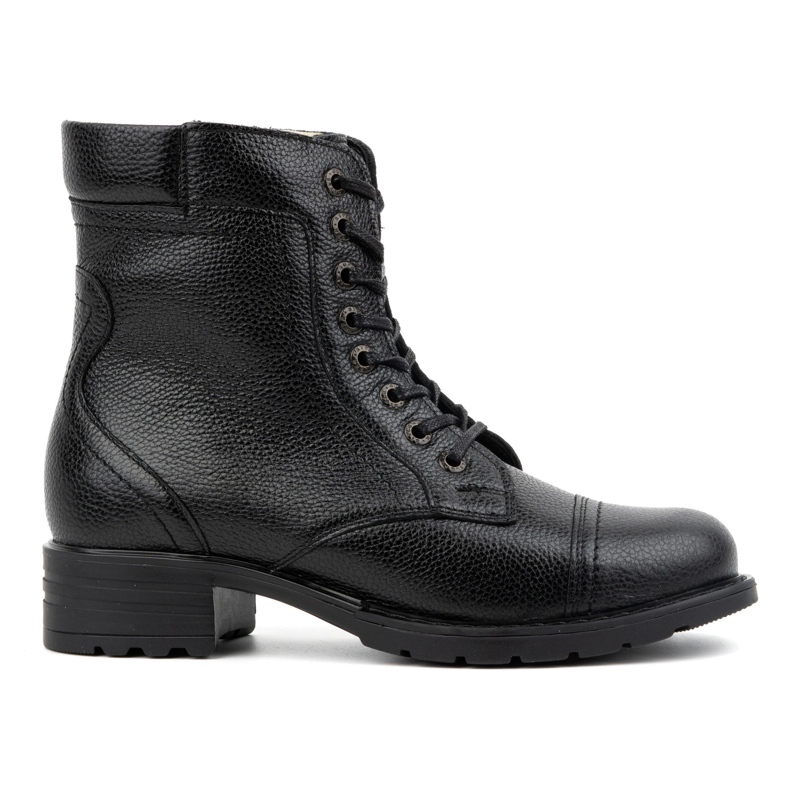 Olivier Bottes en cuir pour femmes, bottes d'hiver isolées, 226BB, noires le noir