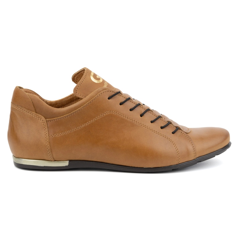 Polbut Chaussures de sport en cuir pour hommes 2123 rouges beige