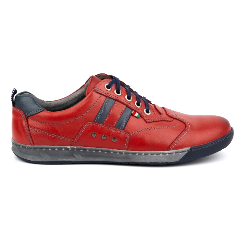 Chaussures en cuir pour hommes rouge intense 28KAM KAMPOL Chaussures en cuir pour hommes rouge intense 28KAM KAMPOL
