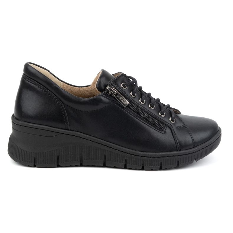 Olivier Chaussures en cuir à semelle épaisse pour femmes 1236, noires le noir Olivier Chaussures en cuir à semelle épaisse pour femmes 1236, noires le noir