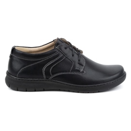 Olivier Chaussures en cuir pour femmes 0819 noires