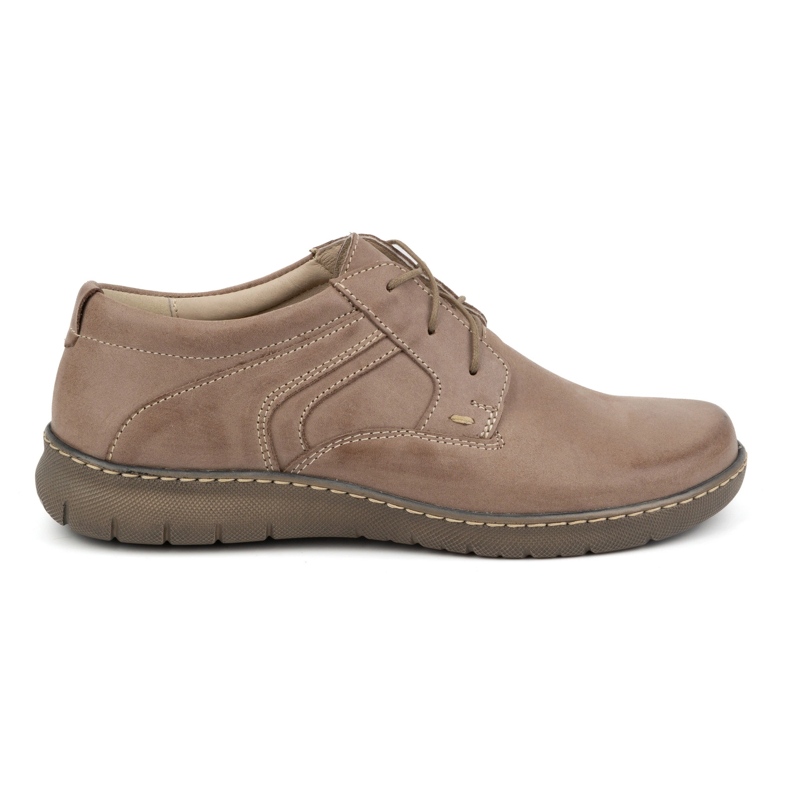 Olivier Chaussures en cuir pour femmes 0819, beige foncé Olivier Chaussures en cuir pour femmes 0819, beige foncé