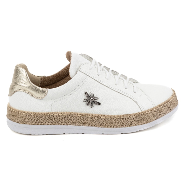 Olivier Chaussures en cuir pour femme baskets blanches Style 1190