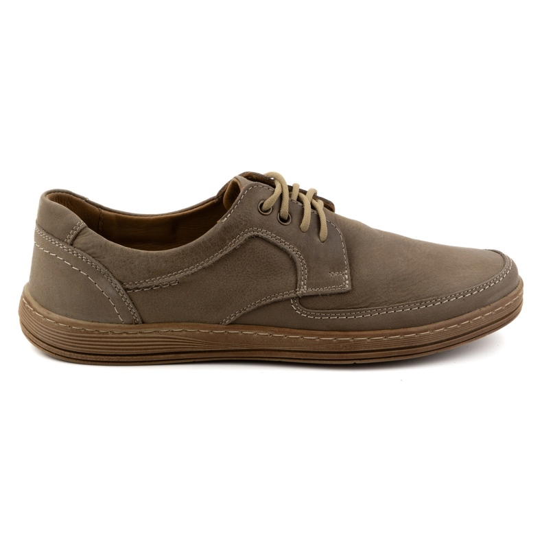Olivier Chaussures à lacets en cuir pour hommes 7150DT marron brun