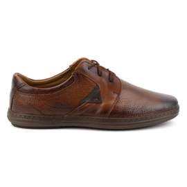 Olivier Chaussures courtes à lacets en cuir pour hommes 7061DT marron brun