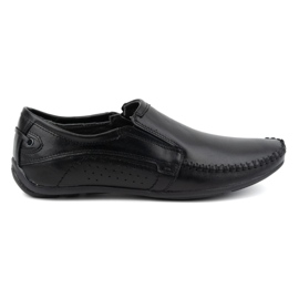Olivier Mocassins slip-on en cuir pour hommes 4206 noir