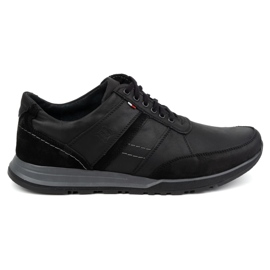 Olivier Chaussures à lacets en cuir pour hommes Sport Style 310GT, noires