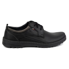 Olivier Chaussures décontractées à lacets en cuir pour hommes 309GT, noires