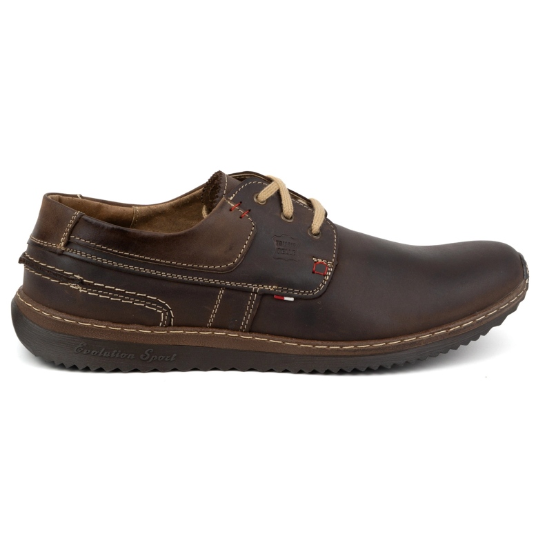 Olivier Chaussures décontractées en cuir pour hommes, modèle 308GT, marron brun