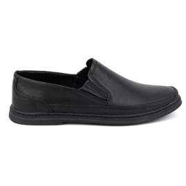 Olivier Chaussures en cuir pour hommes 612 noires