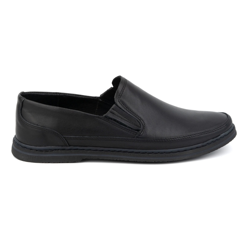 Olivier Chaussures en cuir pour hommes 612 noires le noir