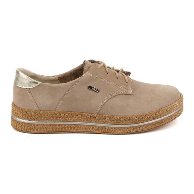 Olivier Chaussures en cuir à semelle épaisse pour femmes 1134/2, beige Olivier Chaussures en cuir à semelle épaisse pour femmes 1134/2, beige