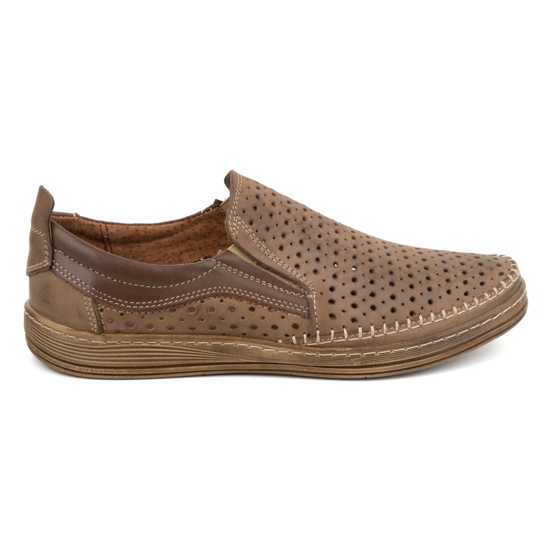 Olivier Mocassins slip-on ajourés homme été 590MP, marron brun