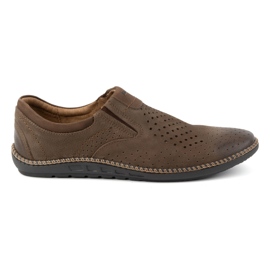 Joker Chaussures homme, mocassins cuir ajouré 937L, marron brun Joker Chaussures homme, mocassins cuir ajouré 937L, marron brun