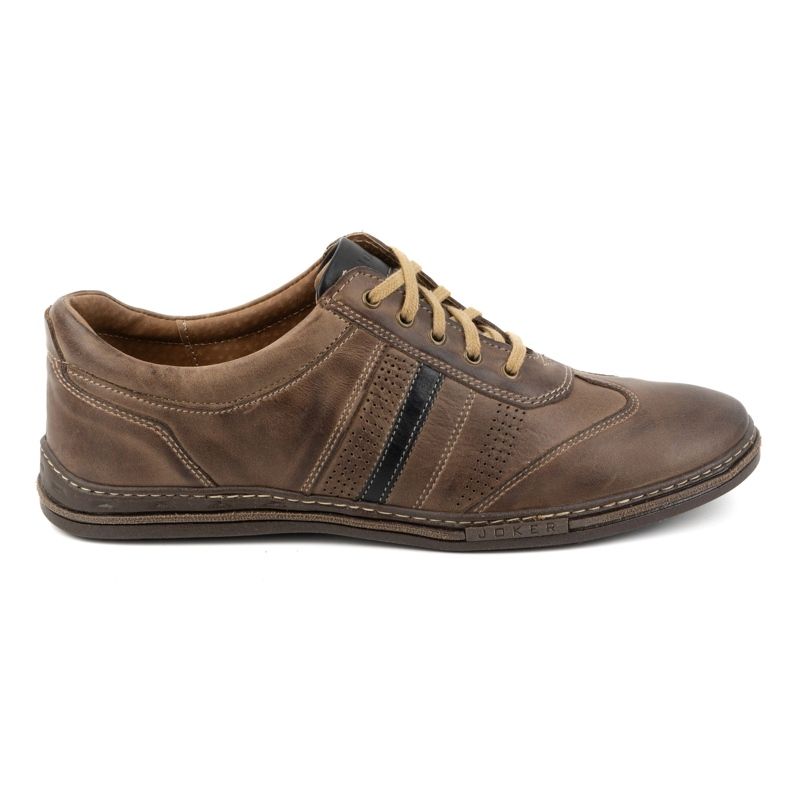 Chaussures à lacets en cuir pour hommes JOKER 521 marron brun Chaussures à lacets en cuir pour hommes JOKER 521 marron brun