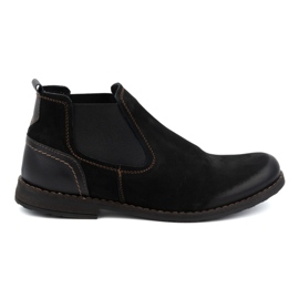 Olivier Bottines Chelsea à enfiler en cuir pour homme 925MA Sw, noir
