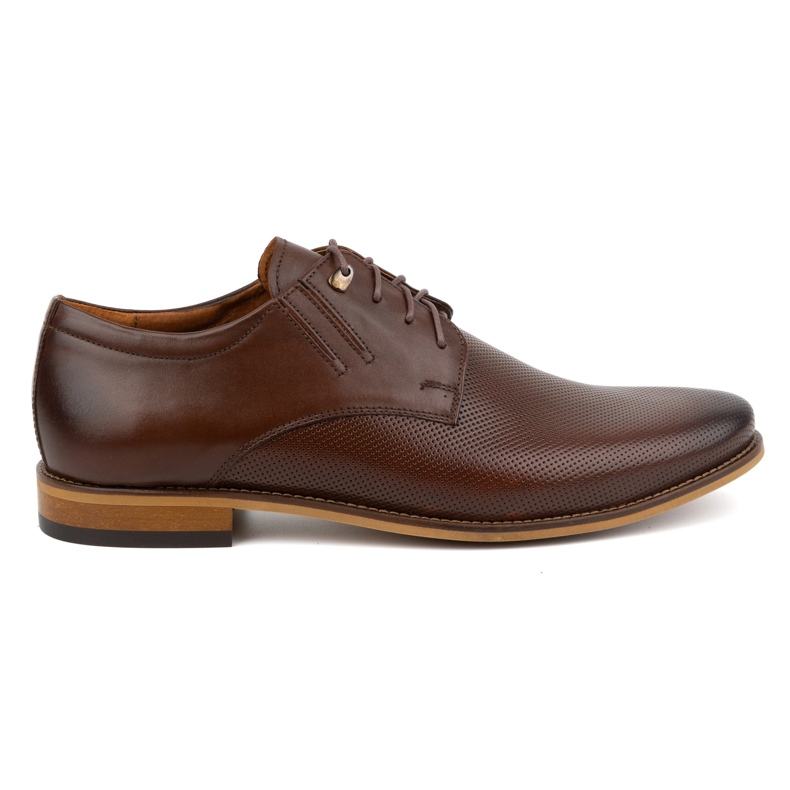 Olivier Chaussures en cuir élégantes 483 dans une couleur brun foncé