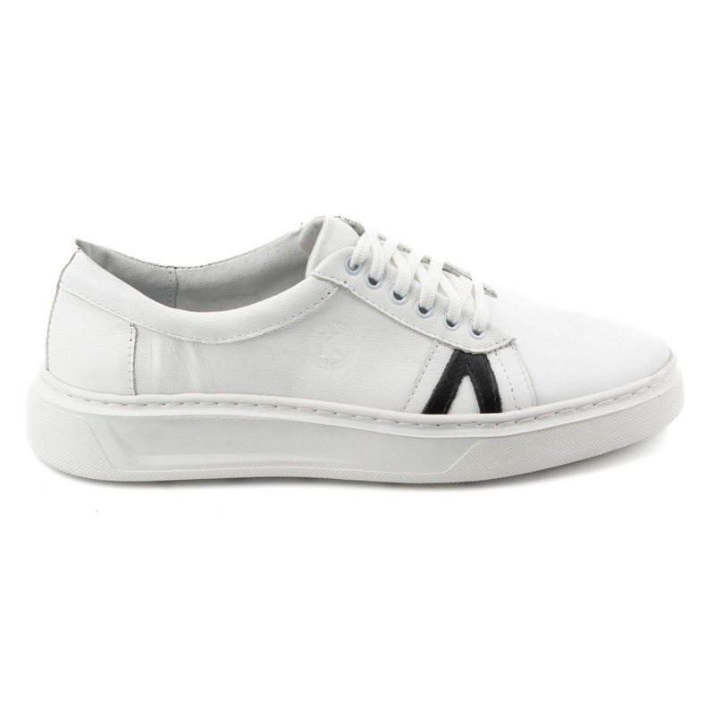 KOMODO Chaussures décontractées en cuir pour hommes 910/2 blanches