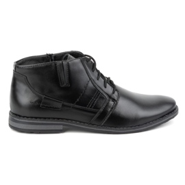 Olivier Bottines homme en cuir, basses à lacets, 902KZ, noires