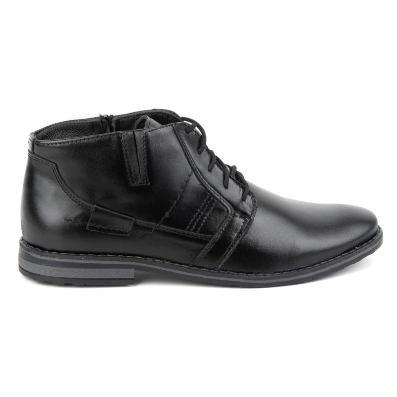 Olivier Bottines homme en cuir, basses à lacets, 902KZ, noires le noir Olivier Bottines homme en cuir, basses à lacets, 902KZ, noires le noir