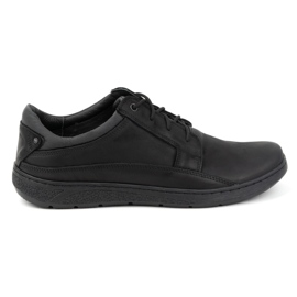 Olivier Chaussures à lacets en cuir pour hommes 077KZ, noires