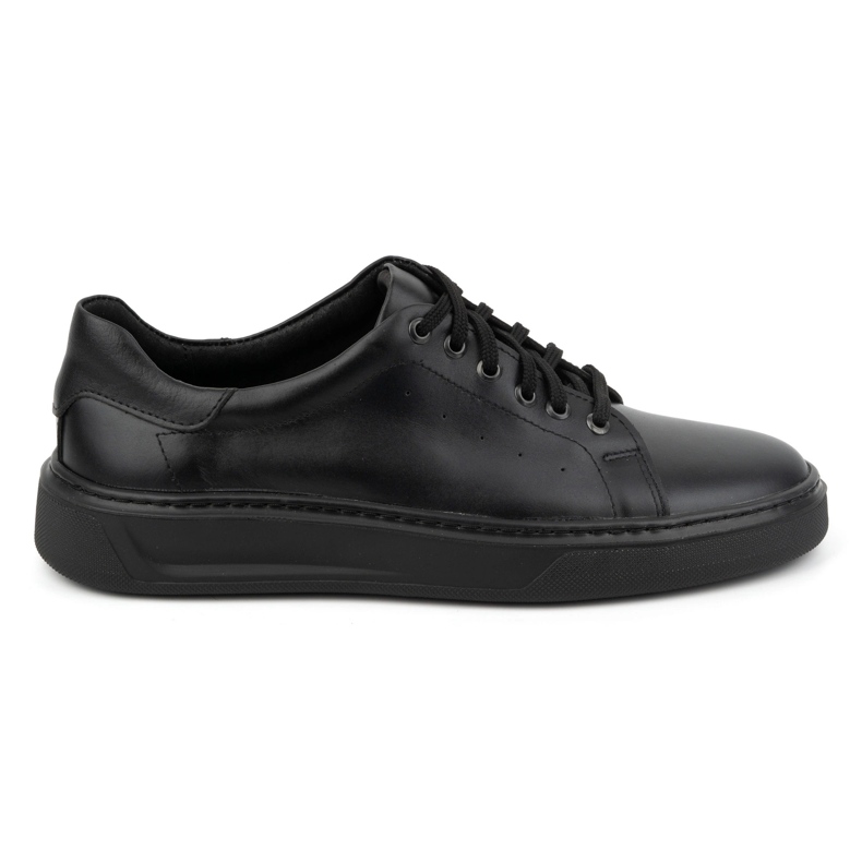 KOMODO Chaussures à lacets en cuir pour hommes 930K, noires le noir