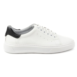 KOMODO Chaussures en cuir pour hommes 930K blanches KOMODO Chaussures en cuir pour hommes 930K blanches