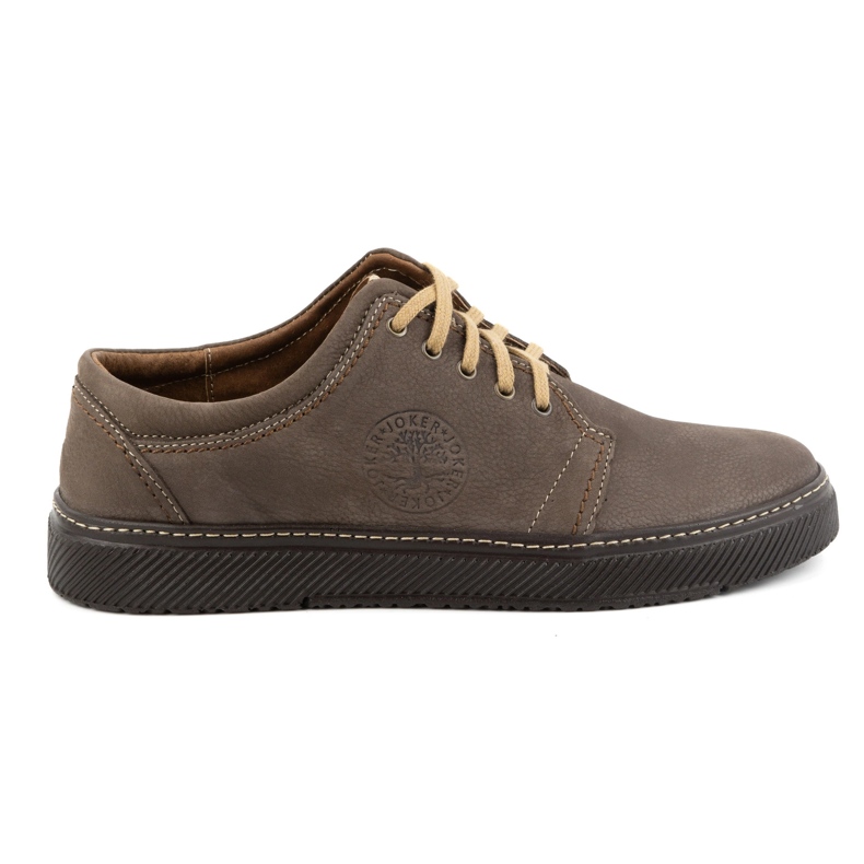 Joker Chaussures décontractées en cuir pour hommes 894J olive vert