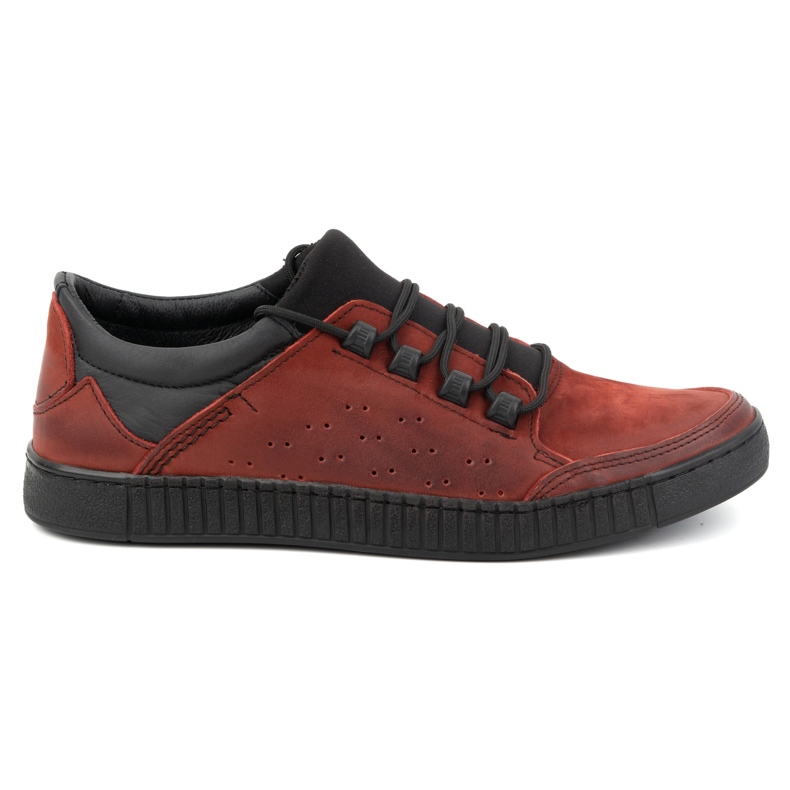Olivier Chaussures à lacets en cuir pour hommes 287KZ rouge