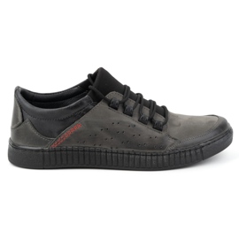 Olivier Chaussures à lacets en cuir pour hommes 287KZ Gris Olivier Chaussures à lacets en cuir pour hommes 287KZ Gris