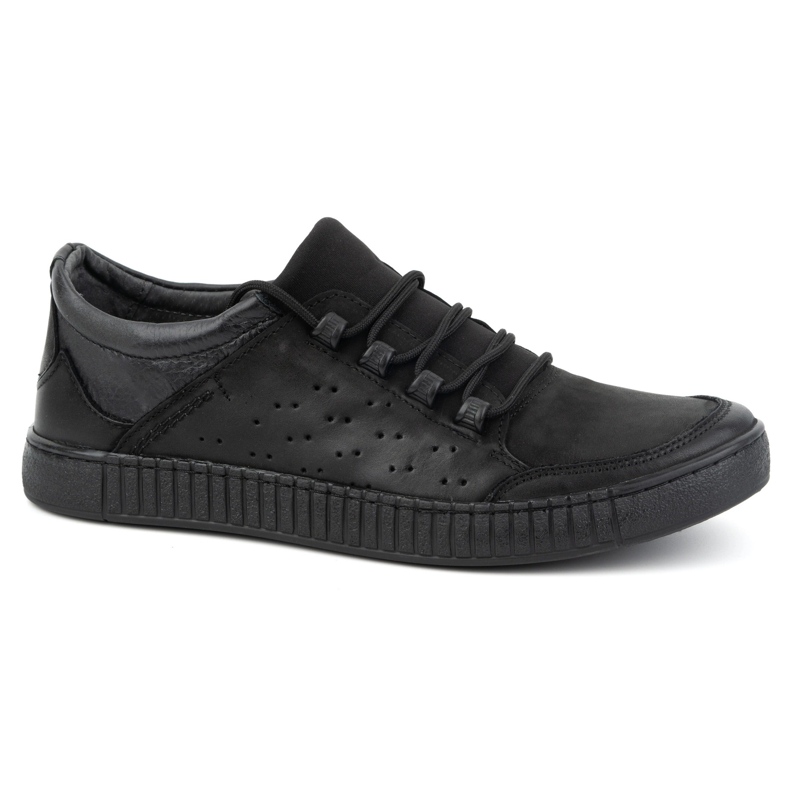 Olivier Chaussures à lacets en cuir pour hommes 287KZ Noir le noir