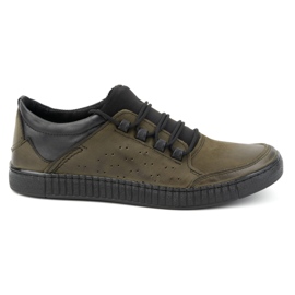 Olivier Chaussures à lacets en cuir pour hommes 287KZ Vert