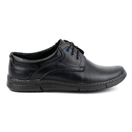 Olivier Chaussures à lacets pour hommes en cuir naturel décontracté 240lu, noir le noir
