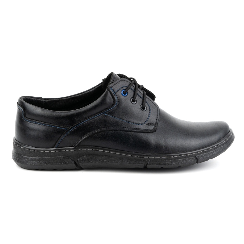 Olivier Chaussures à lacets pour hommes en cuir naturel décontracté 240lu, noir le noir