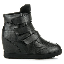 J. Star Baskets compensées hautes le noir J. Star Baskets compensées hautes le noir