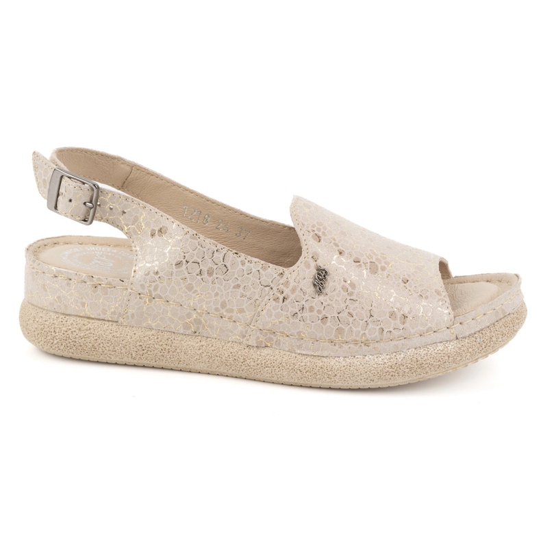 Olivier Sandales en cuir pour femme 1218, beige Olivier Sandales en cuir pour femme 1218, beige