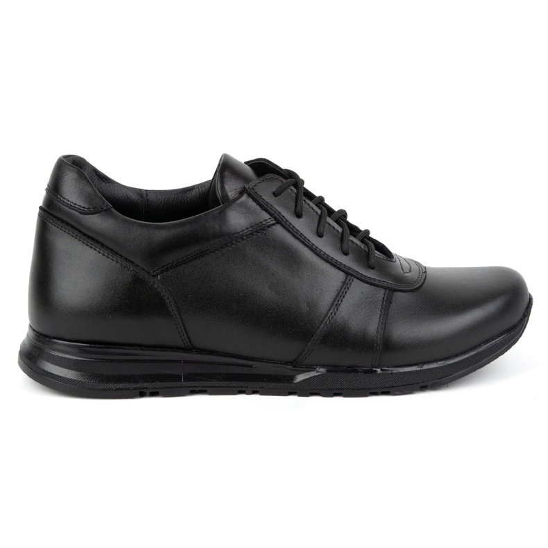 Olivier Chaussures augmentantes en cuir à lacets pour hommes Sport Style 408KZ + 3 cm, noires le noir Olivier Chaussures augmentantes en cuir à lacets pour hommes Sport Style 408KZ + 3 cm, noires le noir