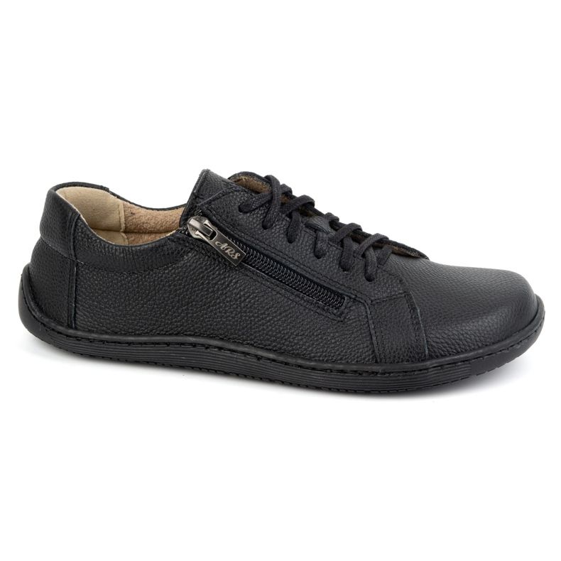 Olivier Chaussures minimalistes en cuir pieds nus pour femmes modèle 1243 noir le noir